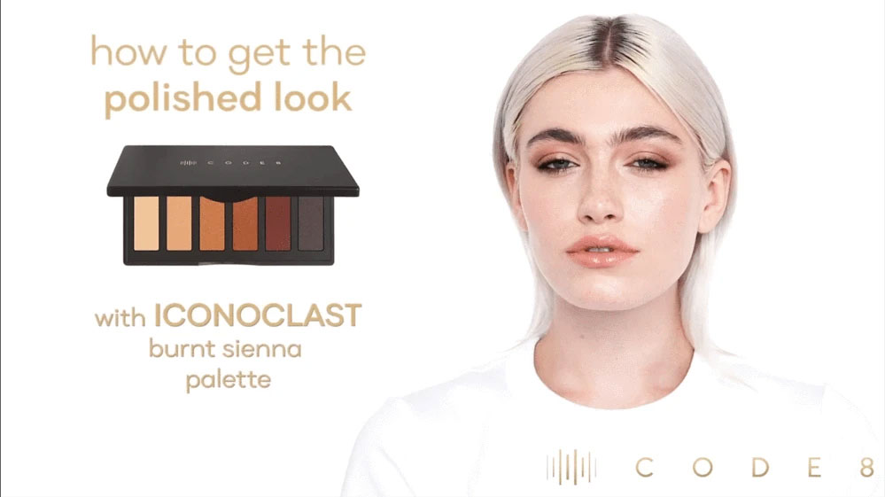 How to Get a Polished Look using Code8 Iconoclast Burnt Sienna Eyeshadow